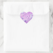 Lila Glow Herz Sticker (Tasche)