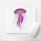 Lila Glow Jellyfish Mousepad (Mit Mouse)