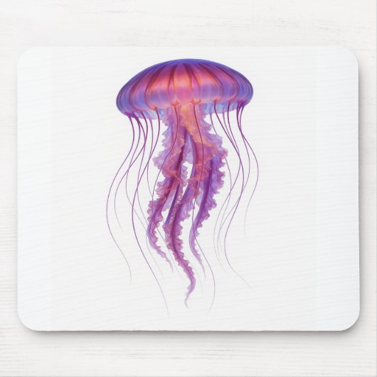 Lila Glow Jellyfish Mousepad (Vorne)