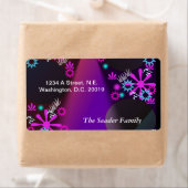 Lila Glow Personalisierte Rücksendeadresse (Insitu)