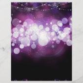 Lila Glow Sparkle Lights Glam Party Event Flyer (Hinten)