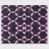 Lila Glows Hexagon Geschenkpapier (Flach)