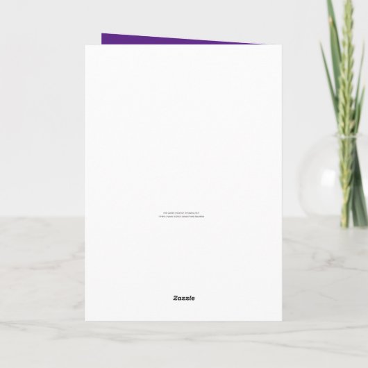 Lila Glück 50. Geburtstag Karte (Rückseite)