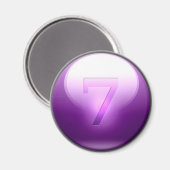 Lila Glück 7 Magnet (Vorderseite/Rückseite)