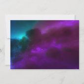 Lila glücklich immer nach Hochzeit Einladung (Rückseite)