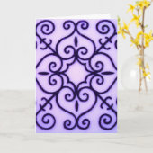 Lila, glücklich zum Geburtstag! Karte (Gelbe Blume)