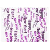 lila glückliches neues Jahr Tischdecke (Vorderseite (Horizontal))