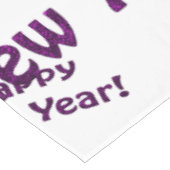 lila glückliches neues Jahr Tischdecke (Schrägansicht)