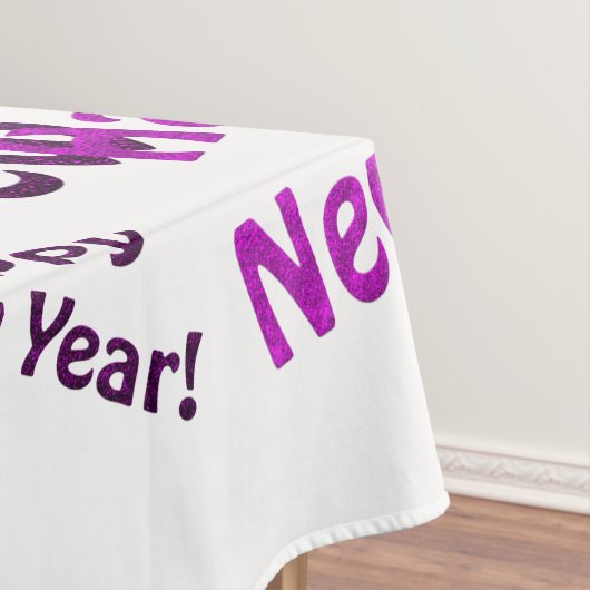 lila glückliches neues Jahr Tischdecke (Beispiel)