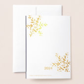 Lila Glückwünsche für das neue Jahr im Unternehmen Folienkarte (Rückseite mit Umschlag)