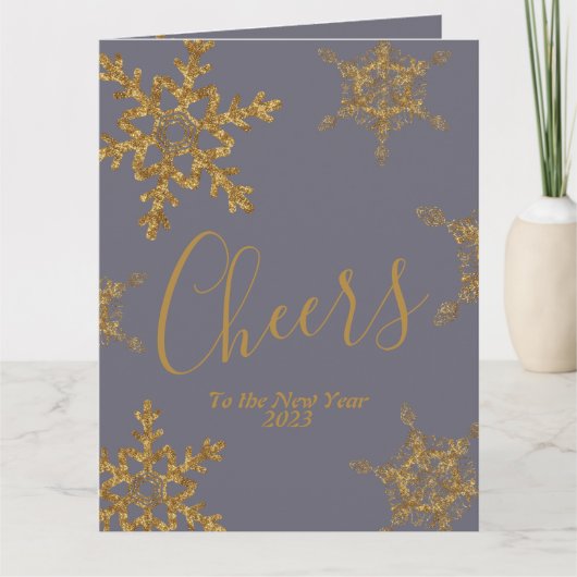 Lila Glückwünsche für das neue Jahr im Unternehmen Karte (Vorderseite)