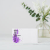 Lila Glühen Visitenkarte (Stehend Vorderseite)