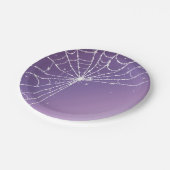 Lila glühende Diamantenspinne Pappteller (Schrägansicht)