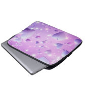Lila-glühender Herz-Elektronikbeutel Laptopschutzhülle (Vorne Knopf)