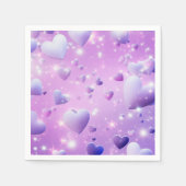 Lila Glühherz Serviette (Vorderseite)