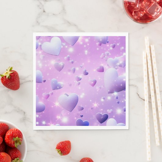 Lila Glühherz Serviette (Beispiel)