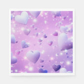 Lila Glühherz Serviette (Vorderseite)