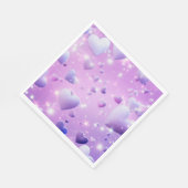 Lila Glühherz Serviette (Ecke)