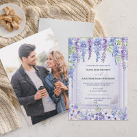 Lila Glyzinien Lila Blumenbogen Foto Hochzeit