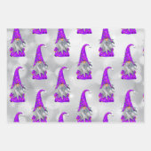 Lila Gnome Geschenkpapier Set (Vorderseite 2)