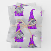 Lila Gnome Geschenkpapier Set (Beispiel)