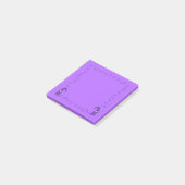 Lila Gnome mit Pilzen Post-it Klebezettel (angewinkelt)
