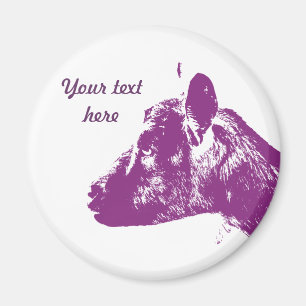 Lila Goat Magnet