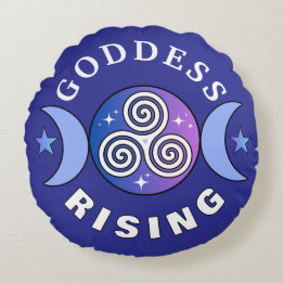 Lila Goddess Runde Kissen