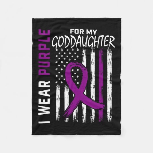 Lila Godtochter Bauchspeicheldrüsenkrebs Fleecedecke (Vorderseite)