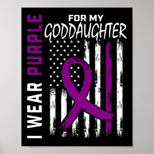 Lila Godtochter Bauchspeicheldrüsenkrebs Poster (Vorne)