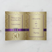 Lila Gold 50. Hochzeitstag Danke (Innenseite)