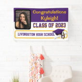 Lila & Gold Abschluss Banner (Insitu)