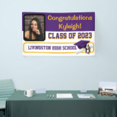 Lila & Gold Abschluss Banner (Messeveranstaltung)