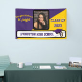 Lila & Gold Abschluss Banner (Messeveranstaltung)