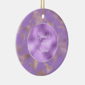 Lila Gold Abstrakt Keramik Ornament (Rechts)