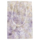 Lila Gold Abstrakt Mittlere Geschenktüte (Vorderseite)
