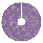 Lila Gold Abstrakt Polyester Weihnachtsbaumdecke (Vorderseite)