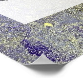 Lila & Gold Abstraktes Alkoholgenuss Flüssiges Was Poster (Ecke)