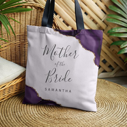 Lila Gold-Achat-Lavendel-Mutter der Braut Tasche
