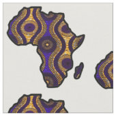 Lila Gold-Afrika-Karte Stoff (Nahaufnahme)