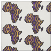 Lila Gold-Afrika-Karte Stoff (Muster)