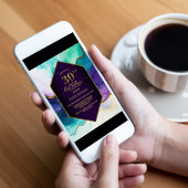 Lila Gold Agate 30. Geburtstag Party Einladung