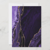 Lila Gold Agate 50. Geburtstag Einladung (Rückseite)