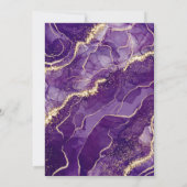 Lila Gold Agate 60. Geburtstagsparty Einladung (Rückseite)