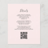 Lila Gold Agate Blush QR Code Hochzeit (Rückseite)
