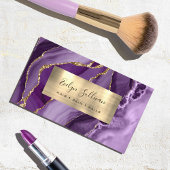 Lila Gold Agate Business Card Visitenkarte