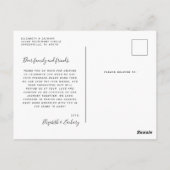 Lila Gold Agate Custom Foto Vielen Dank Postkarte (Rückseite)