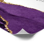 Lila Gold-Agate-Hochzeitsstuhl Poster (Ecke)