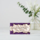 Lila Gold Agate Ivory Luxury Visitenkarte (Stehend Vorderseite)