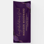Lila Gold Agate Plum Herzlichen Glückwunsch Abschl Banner (Vertikal)